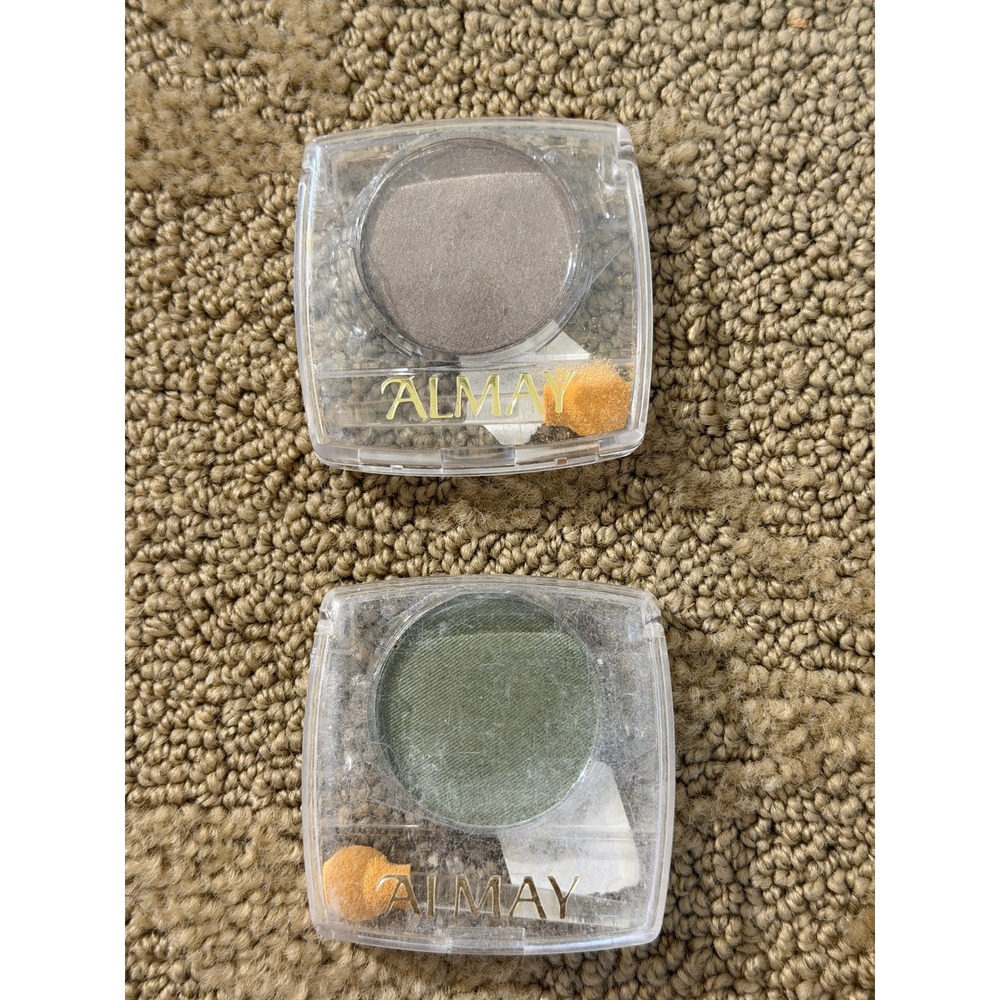 Almay Color Rich‎ Eye Shadow Terra Taupe & Peruvian Green Vintage Lot of 2 0.1oz